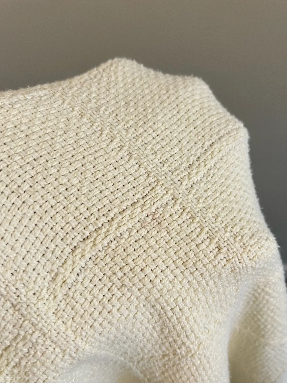 Vintage Ralph Lauren pastel yellow waffle weave woven cotton quilt Cottagecore